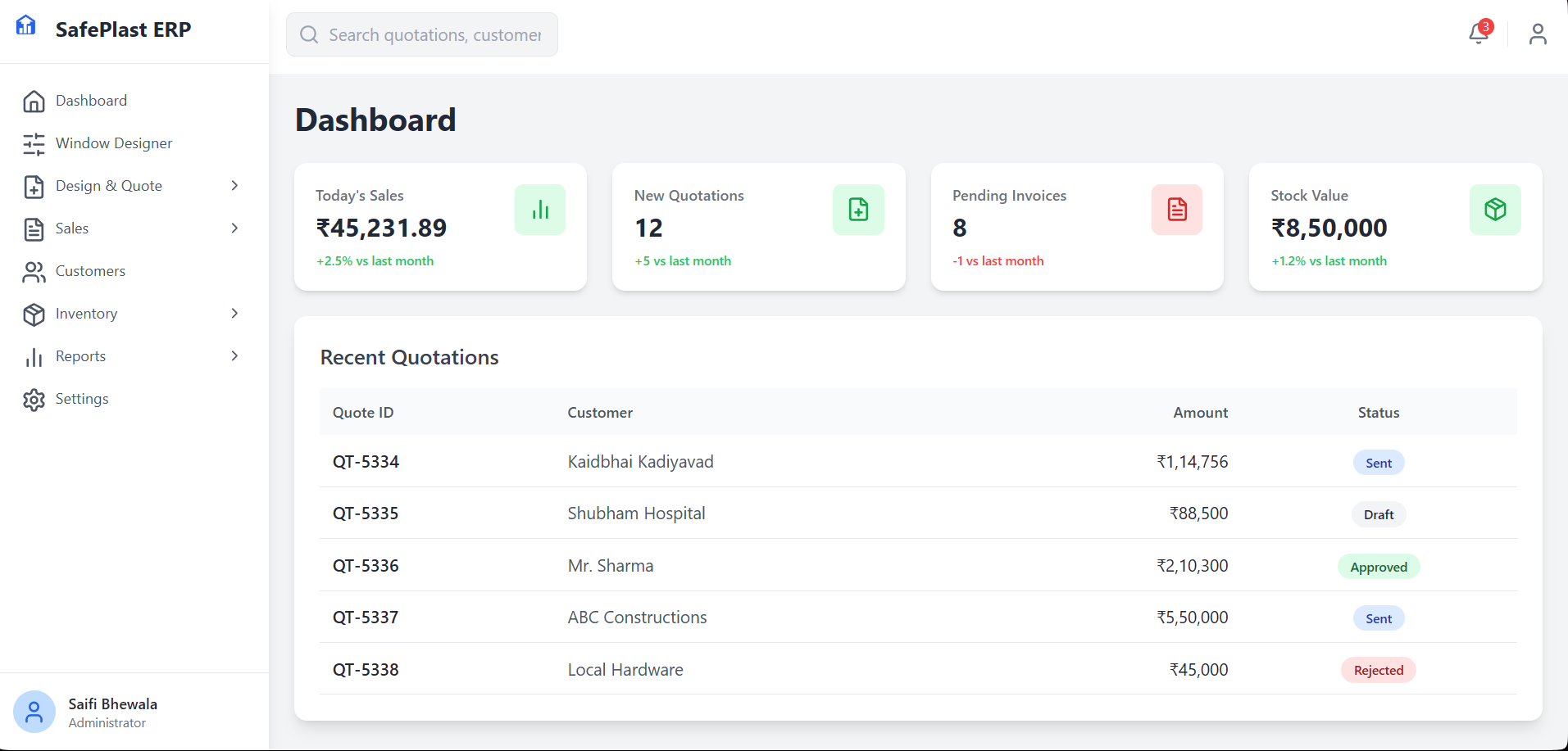 SafePlast ERP System